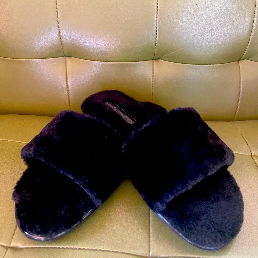 Rebecca Minkoff Palah Fuzzy Slide New